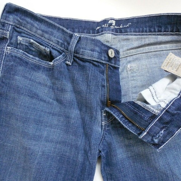 Seven For All Mankind Women's Blue Denim Straight Leg Jeans Size 28 - Picture 3 of 4